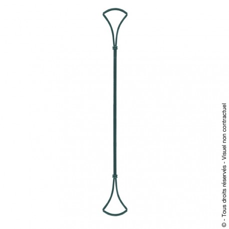 Barreau fantaisie N°101 acier carré diamètre 16 mm