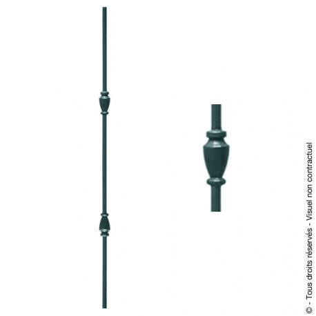 Barreau fantaisie N°126 acier rond diamètre 14 mm