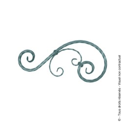 Motif de cimaise N°12 acier carré martelé 220x480