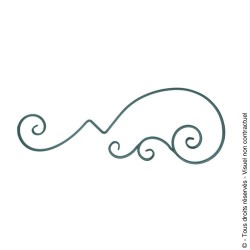 Motif de cimaise N°14acier plat 20x8 mm 250x700 mm