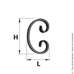 Volute N°11 acier plat 16x6 H110x70