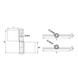 paumelle de grille roulée