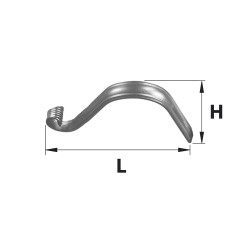 Départ de rampe N°11 acier de section 50x14 mm