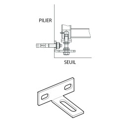 Pivot inférieur à cheviller sur pilier type 1300