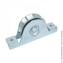 Roue à gorge triangulaire support à encastrer