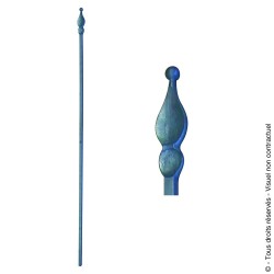 Barreau de clôture N°7 acier carré