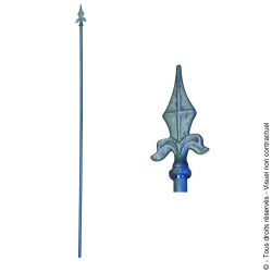 Barreau de clôture N°15 acier rond