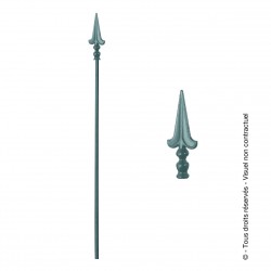 Barreau de clôture N°28 acier carré