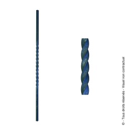 Barreau de clôture N°16 carré torsadé