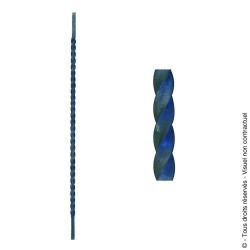 Barreau de clôture N°17 acier carré martelé