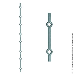 Traverse N°75 acier carré