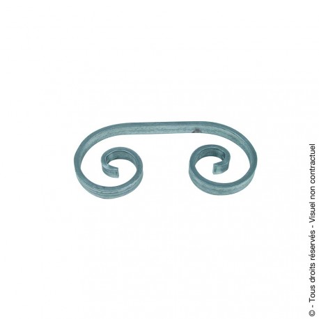 Volute N°46 acier plat lisse