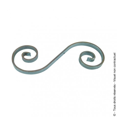 Volute N°52 acier plat lisse