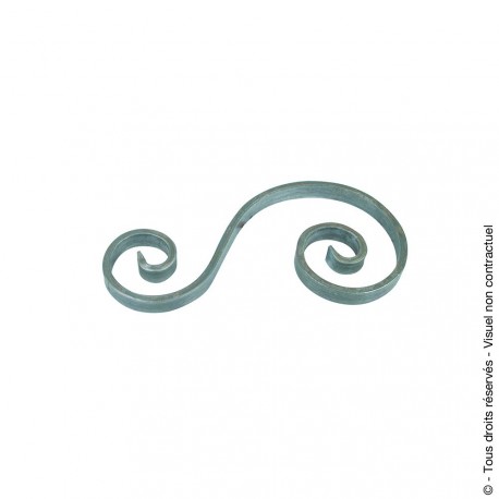 Volute N°58 acier plat lisse