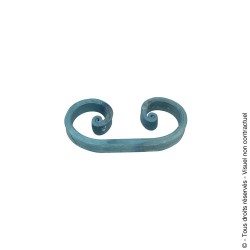 Volute N°82 acier plat avec nœud