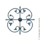 Motif N°5 acier rond diamètre10 mm hauteur 530 mm