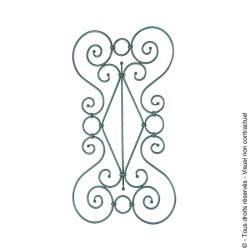 Motif N°94 acier rond diamètre 12 mm 950x520 mm