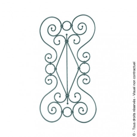 Motif N°94 acier rond diamètre 12 mm 950x520 mm