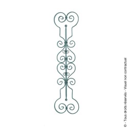 Motif N°95 acier carré diamètre 12 mm 950x245 mm