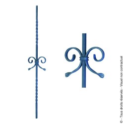 Barreau fantaisie N°11 acier carré diamètre 12 mm