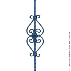 Barreau fantaisie N°15 acier carré pour portail acier