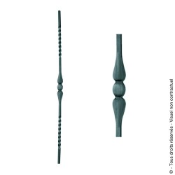 Barreau fantaisie N°17 acier carré pour portail acier