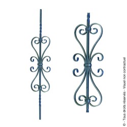 Barreau fantaisie N°21 acier carré pour portail acier