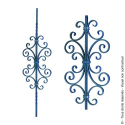 Barreau fantaisie N°22 acier carré pour portail acier