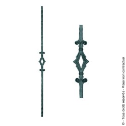 Barreau fantaisie N°29 acier carré pour portail acier
