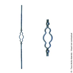 Barreau fantaisie N°33 acier carré pour portail acier