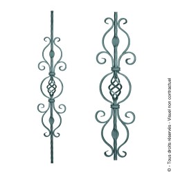 Barreau fantaisie N°37 acier carré pour portail acier