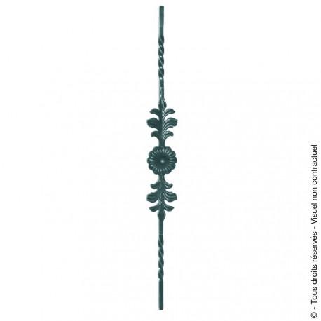 Barreau fantaisie N°78 acier carré diamètre 14 mm