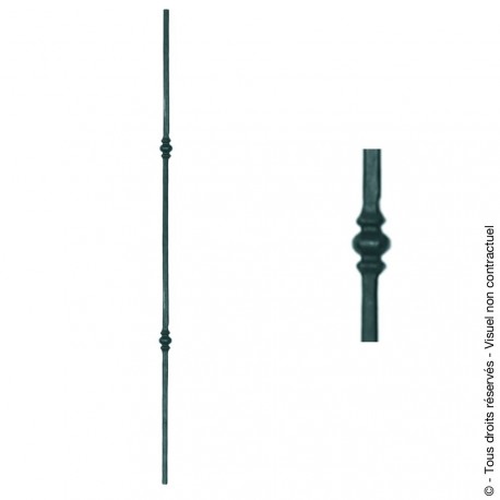 Barreau fantaisie N°115 acier carré diamètre 12 mm