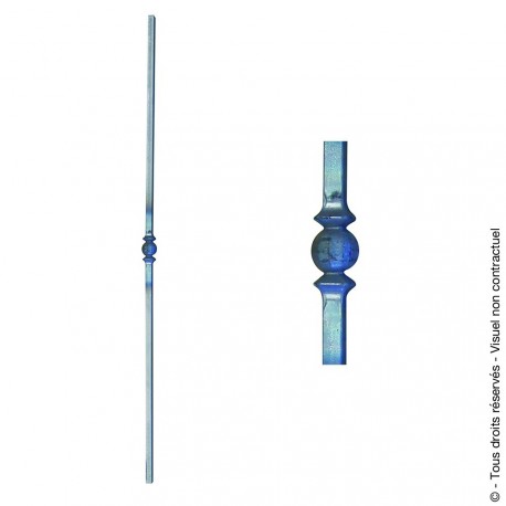Barreau fantaisie N°153 acier carré diamètre 14 mm