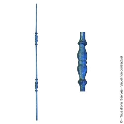 Barreau fantaisie N°41 acier rond