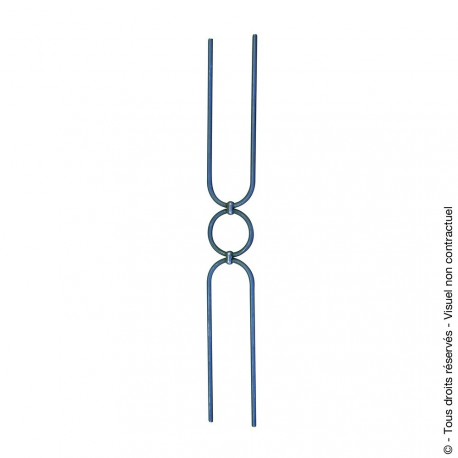 Barreau fantaisie N°48 acier rond diamètre 12 mm