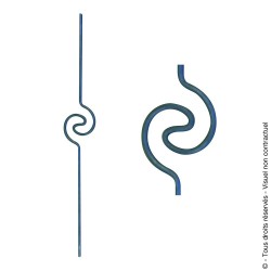 Barreau fantaisie N°88 acier rond